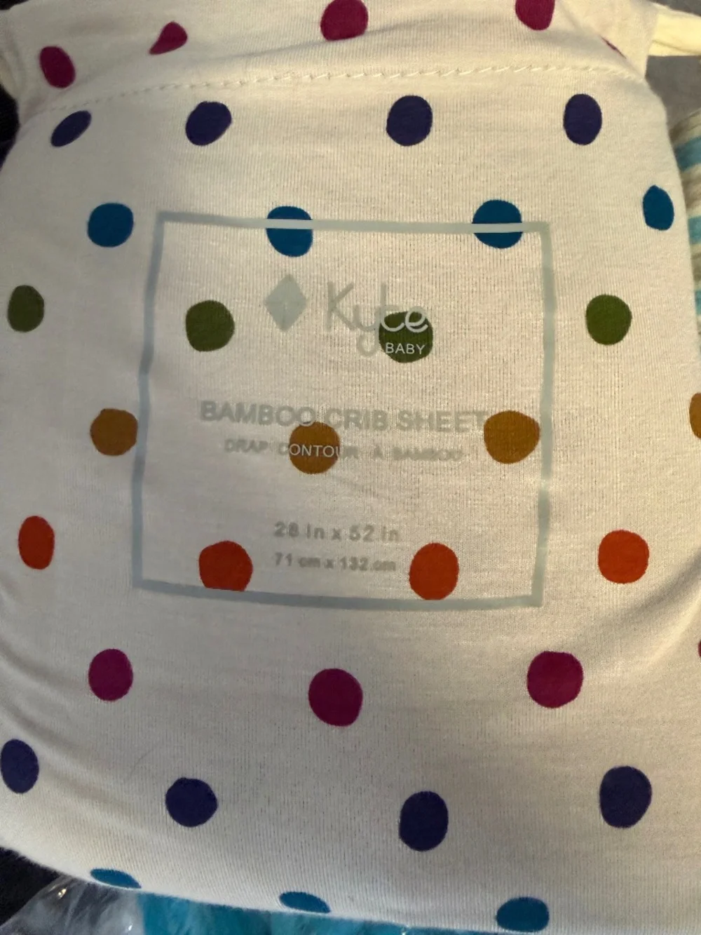 Kyte BABY Oat Polka Dot Crib Sheet Retired Bamboo NWOT + Bag